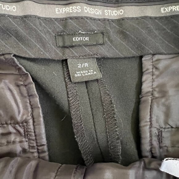 Express Design Studio Editor Black Work Dress Pants Size 2R - Picture 3 of 3